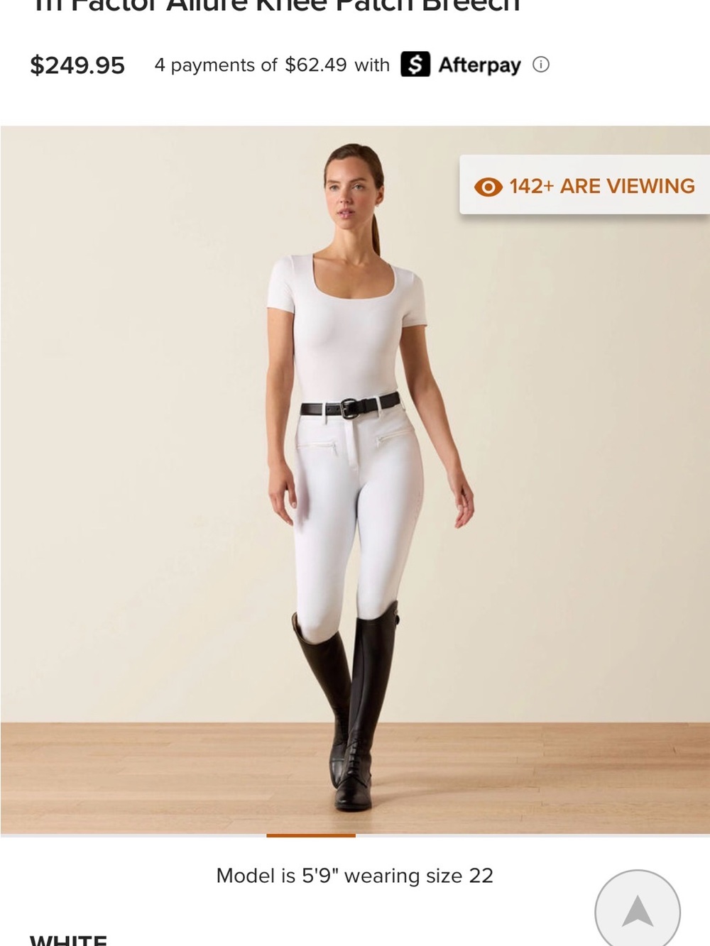 Ariat Tri Factor Allure Knee Patch Breech